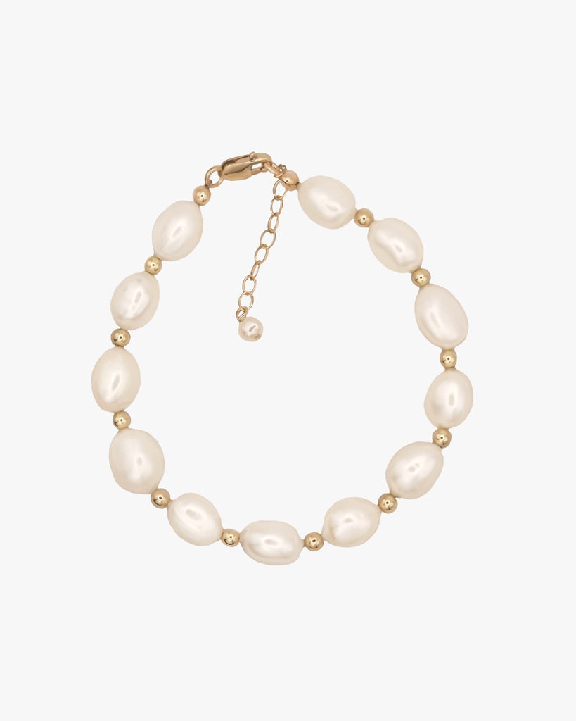 Viviana Pearl Bracelet / Gold-Filled - Midori Jewelry Co.