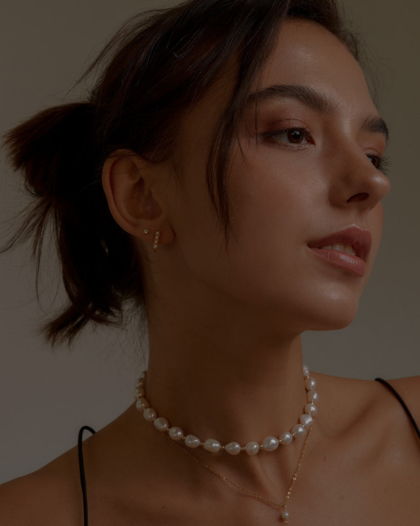 Choker Necklaces Viviana Pearl Necklace / Gold-Filled Midori Jewelry Co.