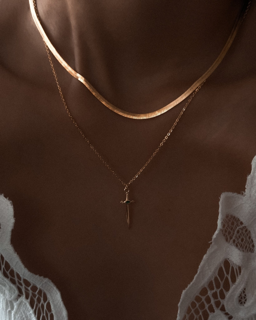 Zeva Pendant Necklace / Gold-Filled - Midori Jewelry Co.
